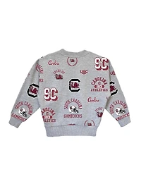 Gameday Couture Big Girls Gray South Carolina Gamecocks Always on Repeat Pullover Sweatshirt