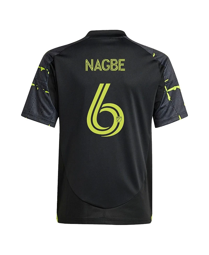 Adidas Big Boys and Girls Darlington Nagbe Black Columbus Crew 2025 The Goosebumps Kit Replica Player Jersey