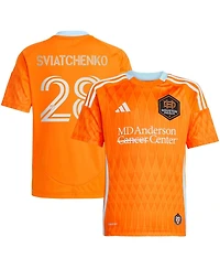 Adidas Big Boys and Girls Erik Sviatchenko Orange Houston Dynamo Fc 2025 Season 20 Replica Player Jersey