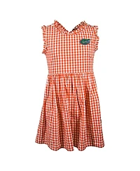 Garb Girl's Toddler Orange Florida Gators Sleeveless Alora Gingham Dress