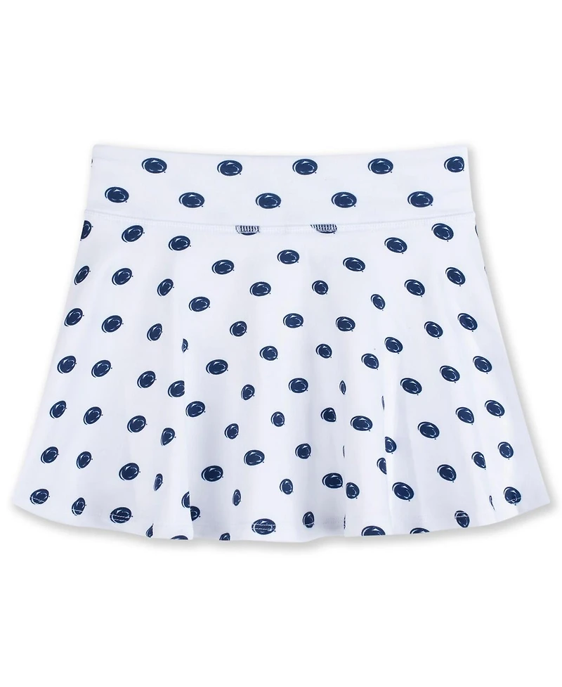 ZooZatz Big Girls White Penn State Nittany Lions All-Over Print Tennis Skort
