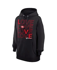 G-iii 4Her by Carl Banks Women's Black San Francisco 49ers Love Graphic Pullover Hoodie