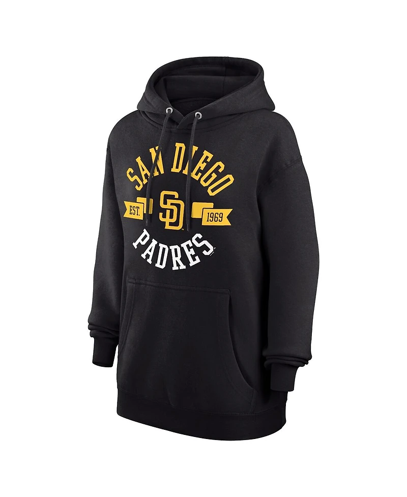 G-iii 4Her by Carl Banks Women's Black San Diego Padres City Graphic Pullover Hoodie