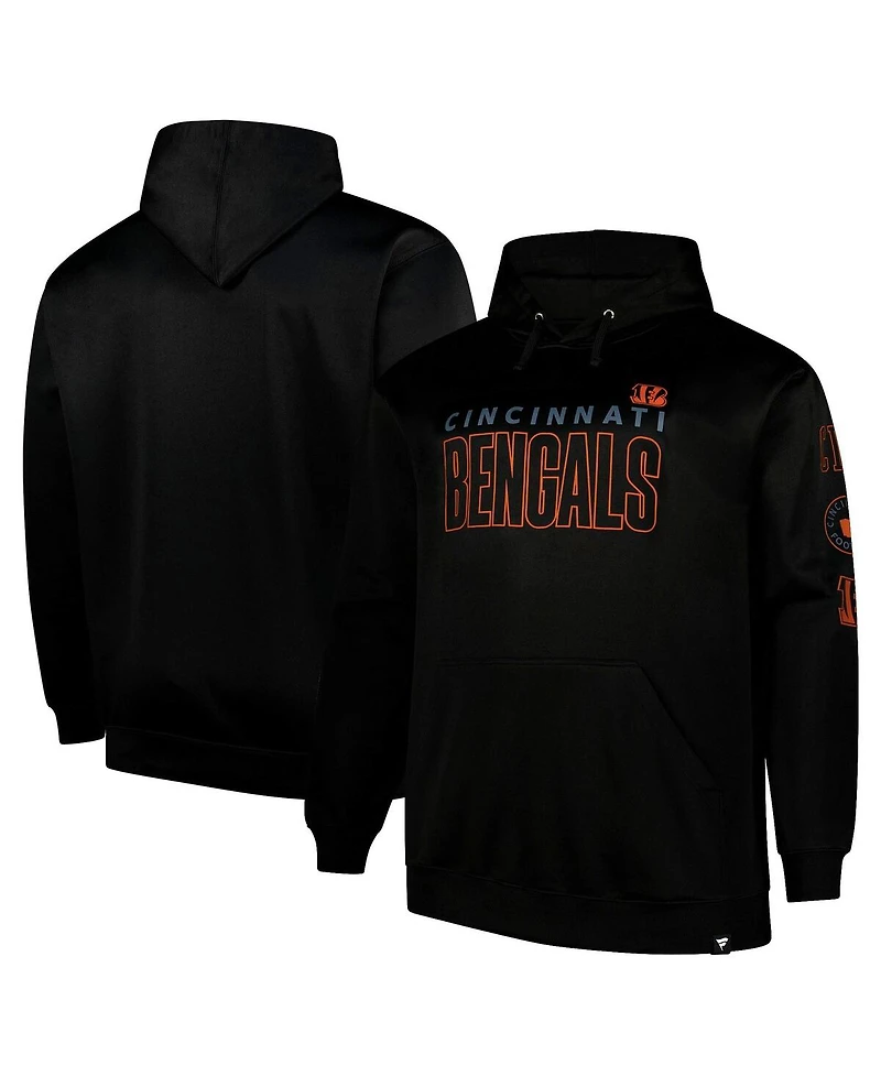 Fanatics Men's Black Cincinnati Bengals Big Tall Fleece Pullover Hoodie