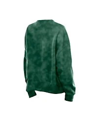 New Era Women's Green Bay Packers Oversized Throwback Mineral Wash Crew Neck Sweatshirt