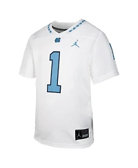 Jordan Big Boys and Girls 1 White North Carolina Tar Heels Untouchable Replica Game Jersey