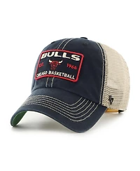 '47 Brand Men's Black/Tan Chicago Bulls Wabash Patch Clean Up Adjustable Hat