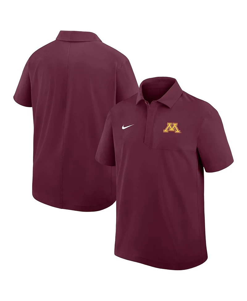 Nike Men's Maroon Minnesota Golden Gophers Woven Polo Shirt