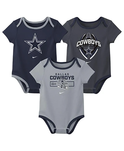 Nike Baby Boys and Girls 3-Piece Dallas Cowboys Bodysuit Set