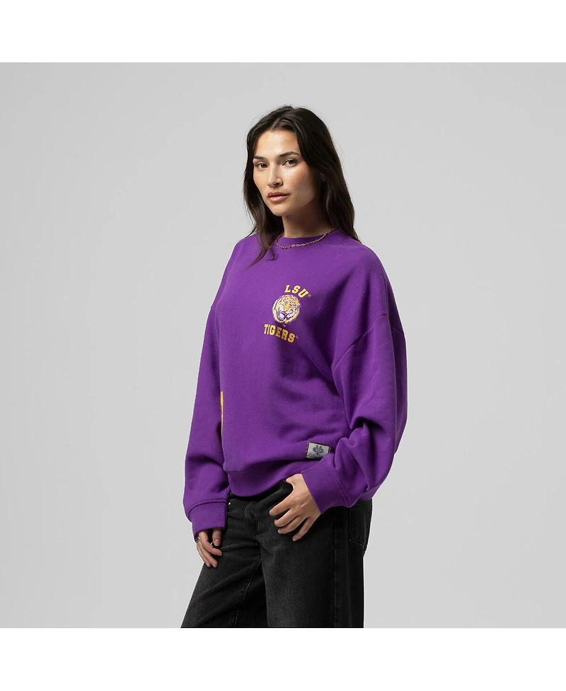 Mitchell & Ness Women's Purple Lsu Tigers Multi-Hit Sweatshirt