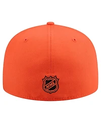 New Era Men's Orange Anaheim Ducks Oversized Arch 59Fifty Fitted Hat