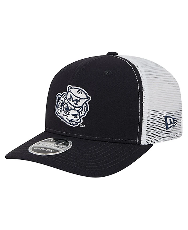 New Era Men's Navy Michigan Wolverines Team 9SEVENTY Coolera Trucker Adjustable Hat