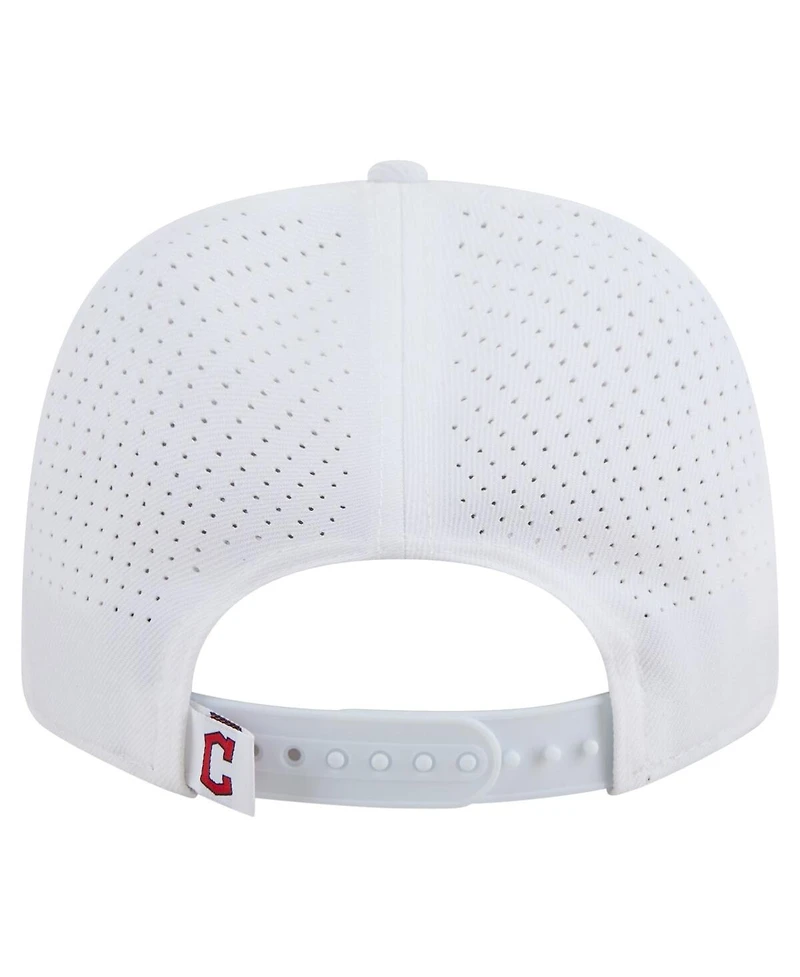 New Era Men's White Cleveland Guardians Coolera 9SEVENTY Adjustable Hat
