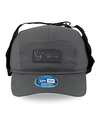 New Era Men's Charcoal Houston Texans 2025 Sideline Cold Weather Runner Dog Ear Adjustable Hat