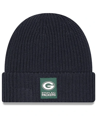 New Era Men's Charcoal Green Bay Packers 2025 Sideline Cold Weather Cuffed Knit Hat