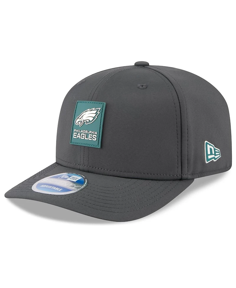 New Era Men's Charcoal Philadelphia Eagles 2025 Sideline Cold Weather 9SEVENTY Adjustable Hat