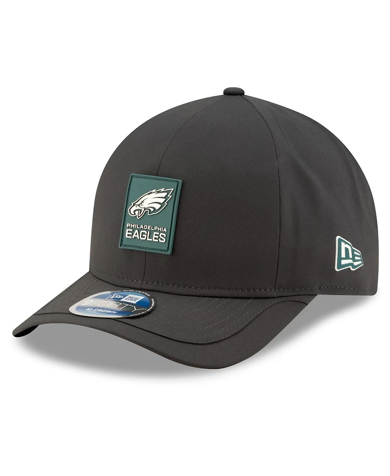 New Era Men's Charcoal Philadelphia Eagles 2025 Sideline Cold Weather 9FORTY M-Crown Adjustable Hat