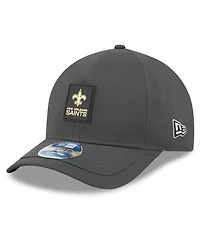 New Era Men's Charcoal New Orleans Saints 2025 Sideline Cold Weather 9FORTY M-Crown Adjustable Hat