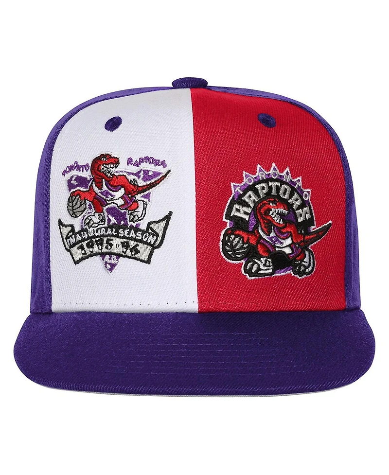 Mitchell & Ness Big Boys and Girls Purple Toronto Raptors Inaugural Season Duo Front Snapback Hat