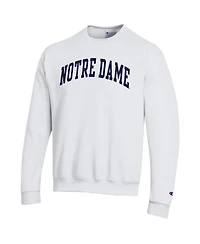 Champion Men's White Notre Dame Fighting Irish Basic Arch Fleece Pullover Sweatshirt