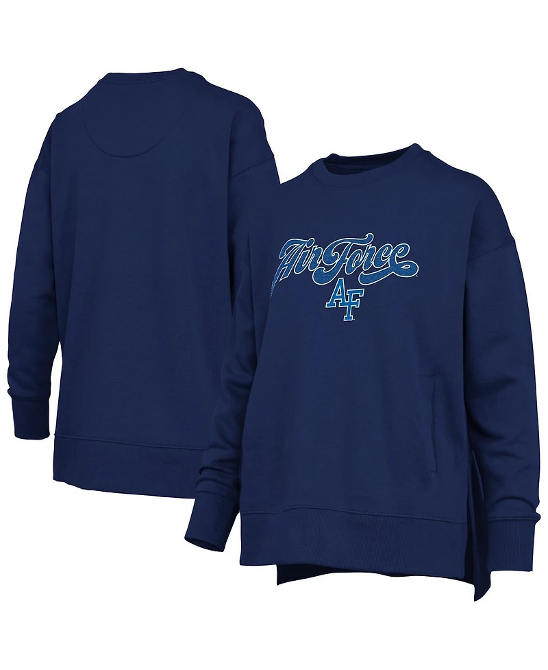 Pressbox Women's Royal Air Force Falcons Bonanza Chenille Harper Script Sweatshirt