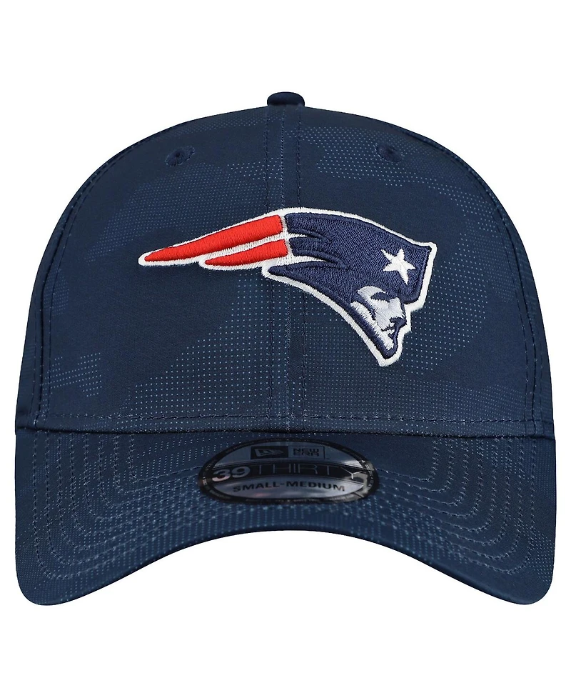 New Era Men's Navy England Patriots Tonal Camo 39THIRTY Stretch Fit Hat