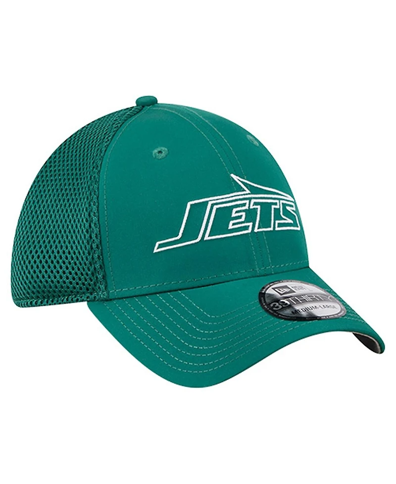 New Era Men's Green New York Jets Outline 39THIRTY Flex Hat