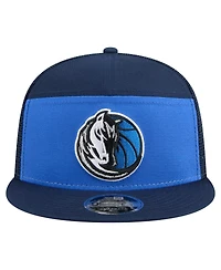 New Era Men's Blue/Navy Dallas Mavericks Outdoor Split Panel 9FIFTY Snapback Hat
