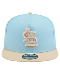 New Era Men's Light Blue/Light Beige St. Louis Cardinals Color Pack A-Frame 9FIFTY Snapback Hat