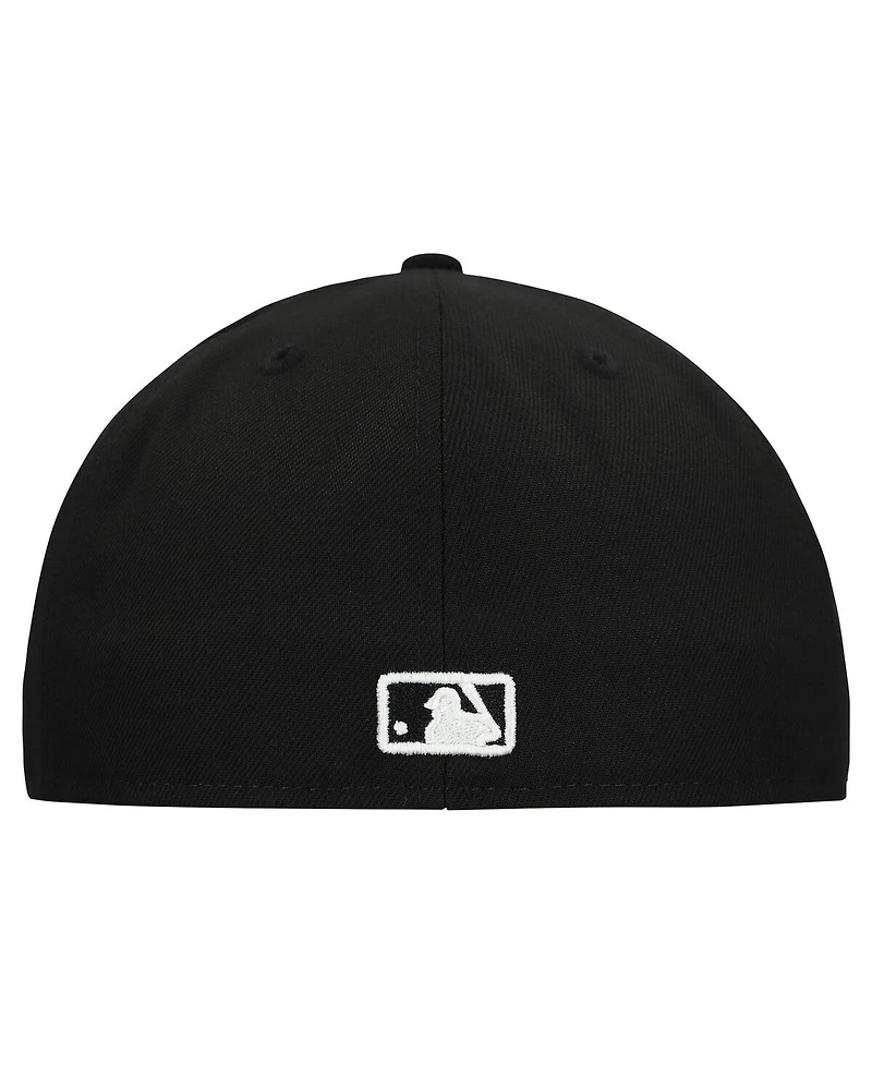 New Era Men's Black Cleveland Guardians Tri-Hit 59FIFTY Fitted Hat