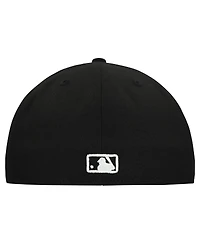 New Era Men's Black Cleveland Guardians Tri-Hit 59FIFTY Fitted Hat