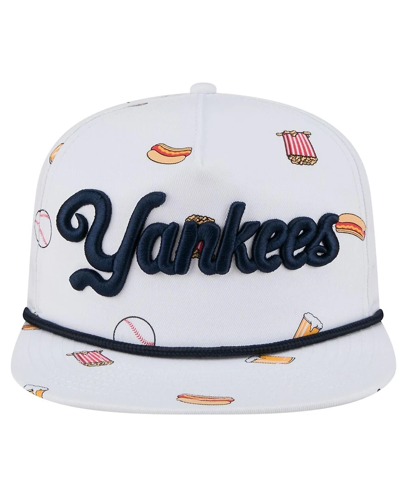 New Era Men's White New York Yankees Team Cheer Rope 19TWENTY Adjustable Hat