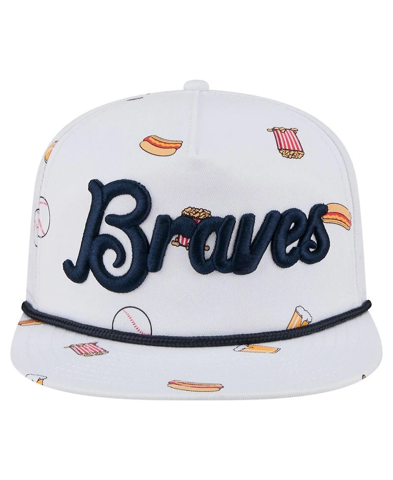 New Era Men's White Atlanta Braves Team Cheer Rope 19TWENTY Adjustable Hat