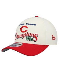 New Era Men's Cream/Red Cincinnati Reds World Series 9FORTY M-Crown Adjustable Hat
