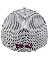 New Era Men's Gray Boston Red Sox Visor Paint Splatter 39THIRTY Flex Hat