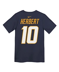Nike Big Boys and Girls Justin Herbert Navy Los Angeles Chargers Name Number T-Shirt
