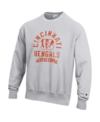 Champion Men's Heather Gray Cincinnati Bengals Reverse Weave Fleece Pullover Sweatshirt