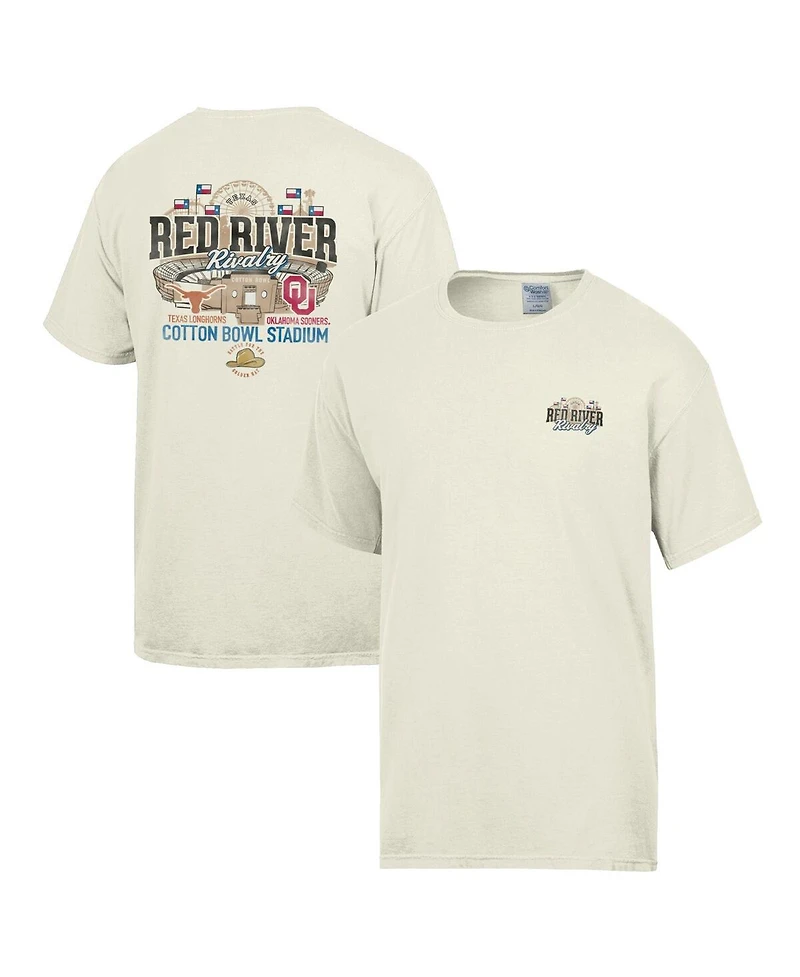 Comfortwash Men's Cream Texas Longhorns vs. Oklahoma Sooners Red River Rivalry Stadium Match Up T-Shirt