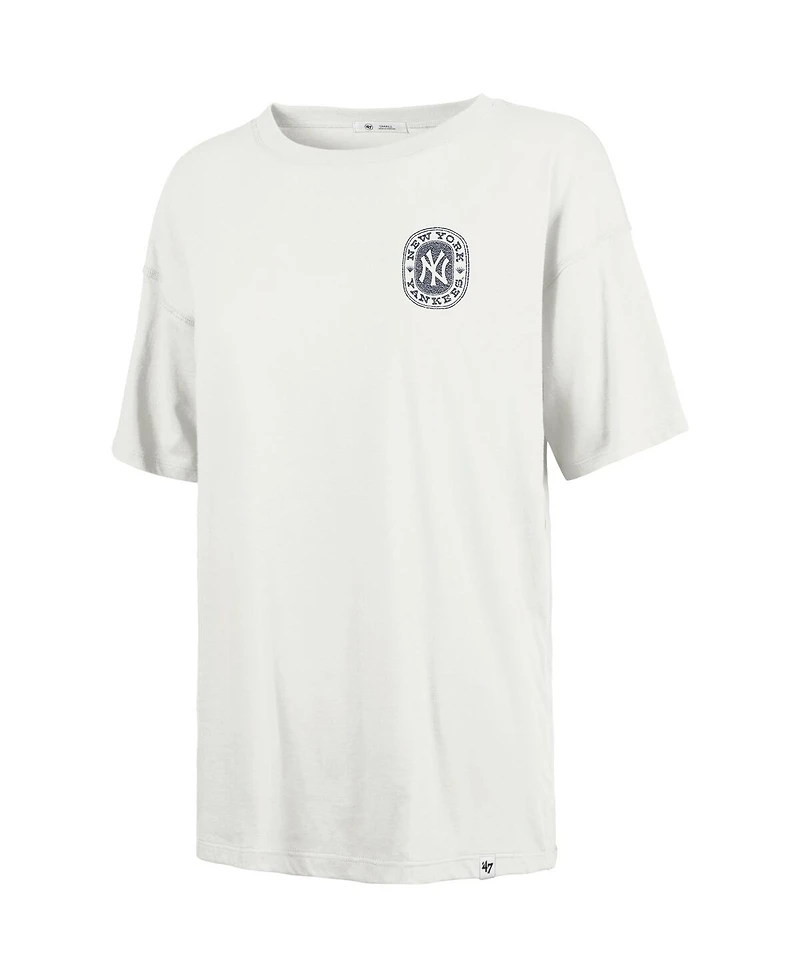 '47 Brand Women's Natural New York Yankees Back Canyon Sadie T-Shirt
