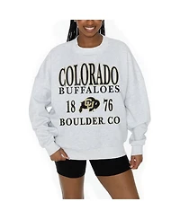 Gameday Couture Women's Gray Colorado Buffaloes Established Premium Fleece Drop Pullover Sweatshirt