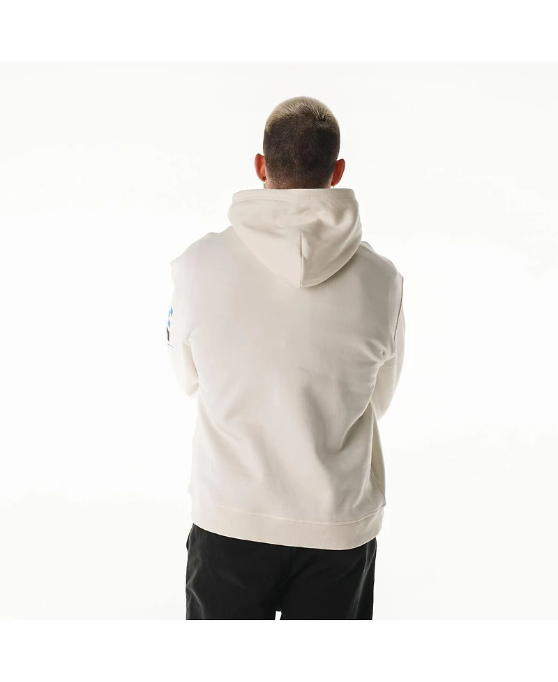 The Wild Collective Men's and Women's Cream Detroit Lions Stacked Graphic Sleeve Fleece Hoodie
