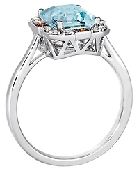 Le Vian Aquamarine (1.60 ct. t.w.), Nude Diamond (.12 ct. t.w.) and Chocolate Diamond Ring (.07 ct. t.w.) in 14K Vanilla Gold