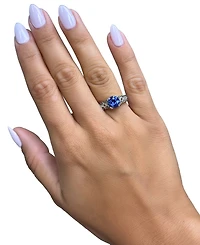 Le Vian Blue Tanzanite (1.90 ct. t.w.), Nude Diamond (.09 ct. t.w.) and Chocolate Diamond Ring (.15 ct. t.w.) in 14K Vanilla Gold