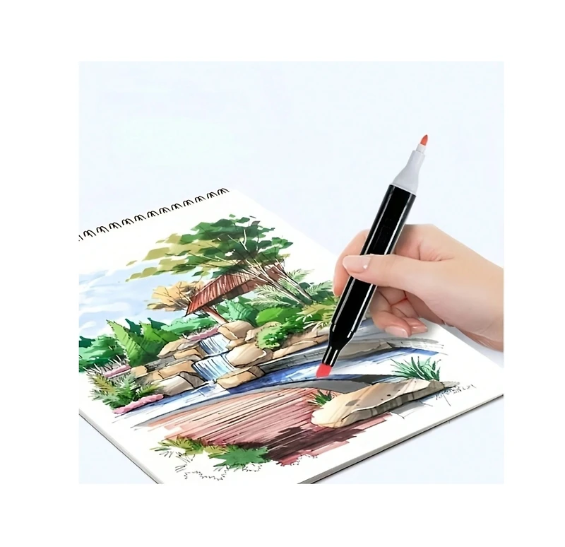 Htutwoo 120 Colors Colors Alcohol Markers Art Markers for Kids and Adult Drawing Marker Dual Tip Coloring Painting Perfect for Boys Girls Gift