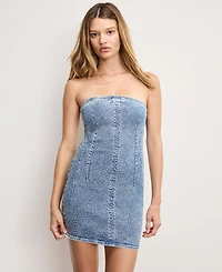Good American Women's Crystal Strapless Mini Dress, Regular and Plus