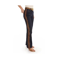 The Noli Shop Women's Ryder Fringe Jean - Indigo