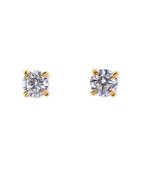 Girls Crew Crystal Gold Plated Dainty Brilliance Studs