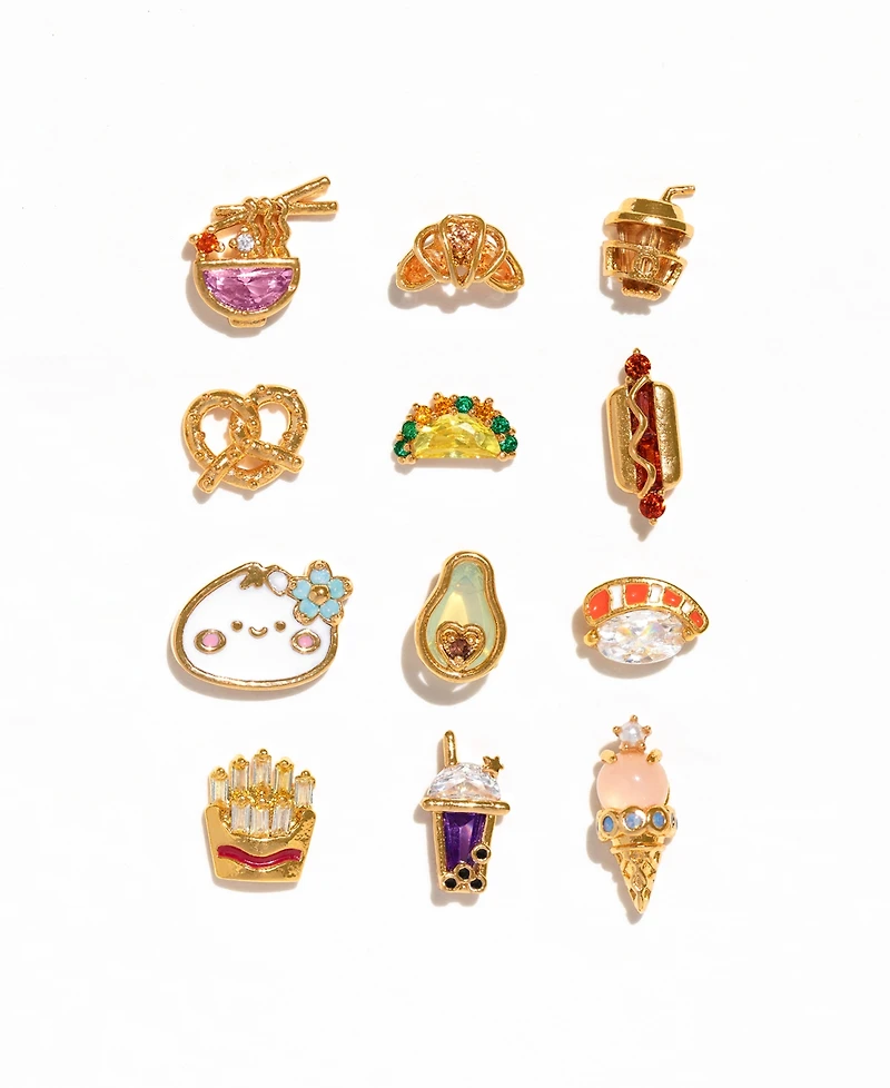 Girls Crew Crystal Multi-Color Taco Tuesday Stud Earrings