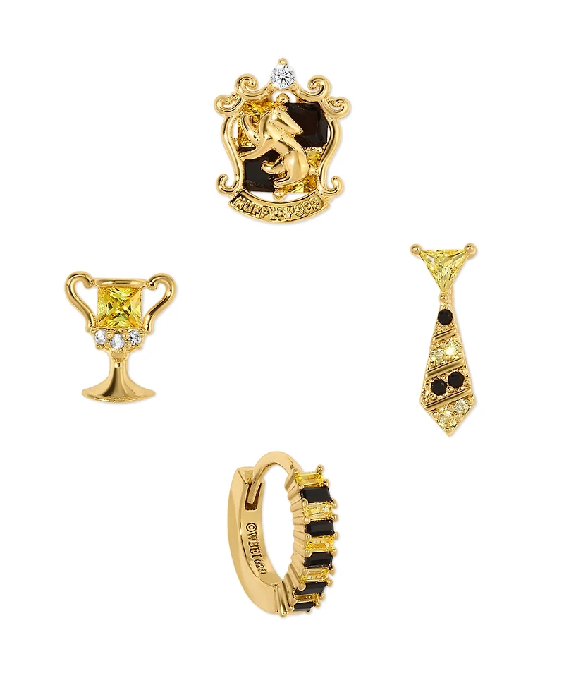 Girls Crew Harry Potter Hufflepuff House Crystal Earring Set