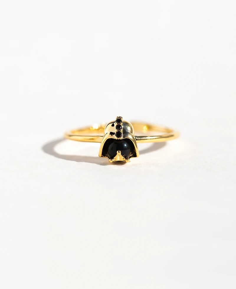 Girls Crew Crystal Star Wars Darth Vader Gold Plated Adjustable Rings